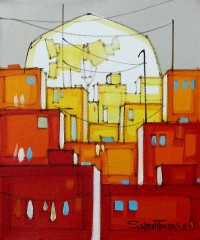 Salman Farooqi, 10 x 12 Inch, Acrylic on Canvas, Cityscape Painting-AC-SF-177